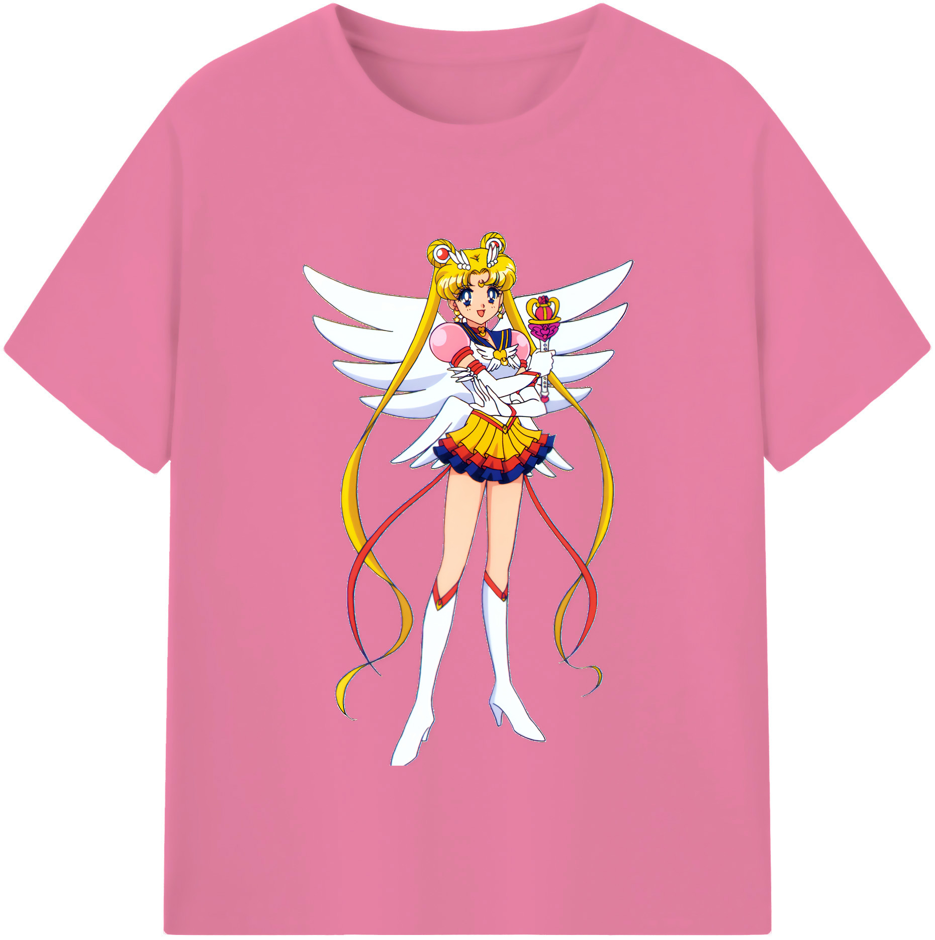 （画像用） 美少女戦士セーラームーン 月野 うさぎ つきの うさぎ Sailor Moon Tsukino Usagi 綿100％半袖Tシャツ（フロントプリント）